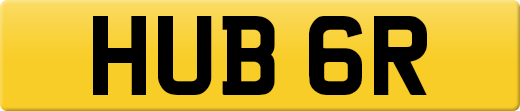 HUB 6R private number plate